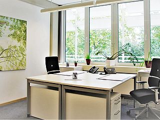 Lichtdurchflutet und freundlich - so präsentieren die hochwertig ausgestatteten Büros des ecos office center Mainz