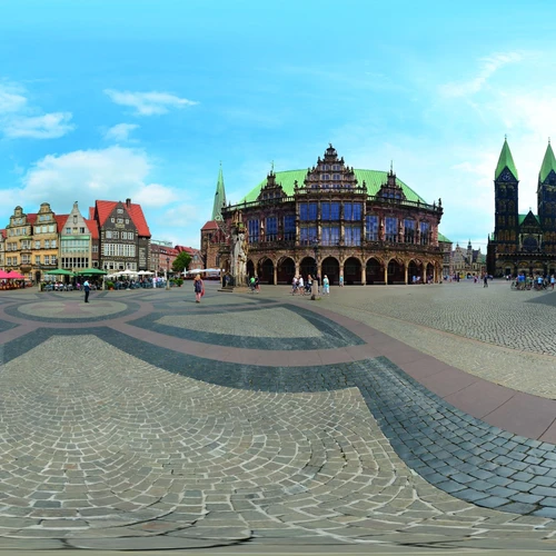 Bremen Panoramablick vom Bremer Marktplatz.